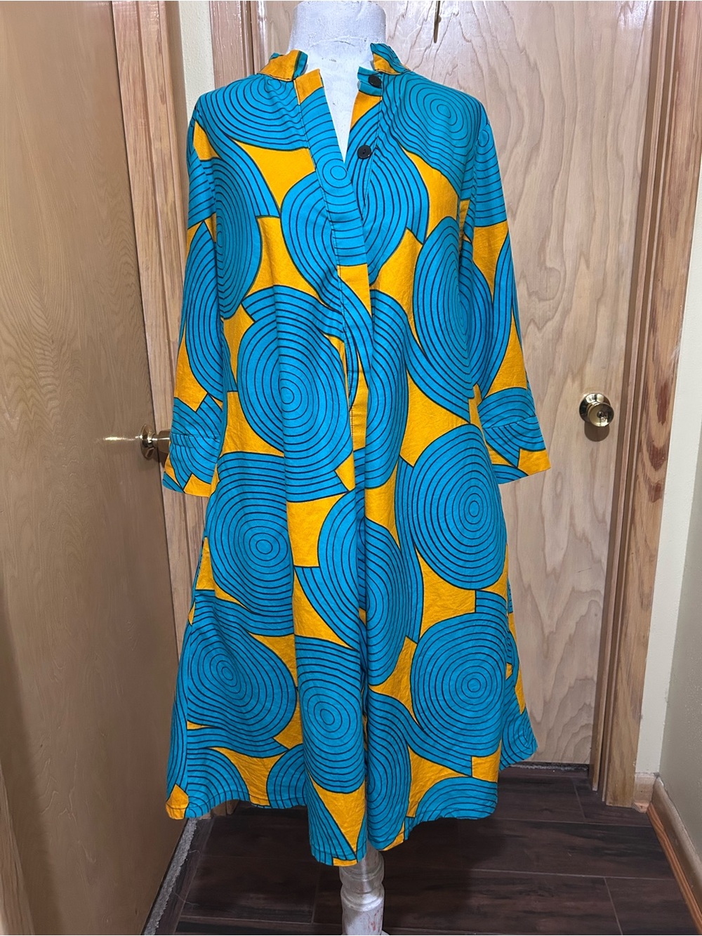 Zuri Shirt Dress in Hypnosis Print